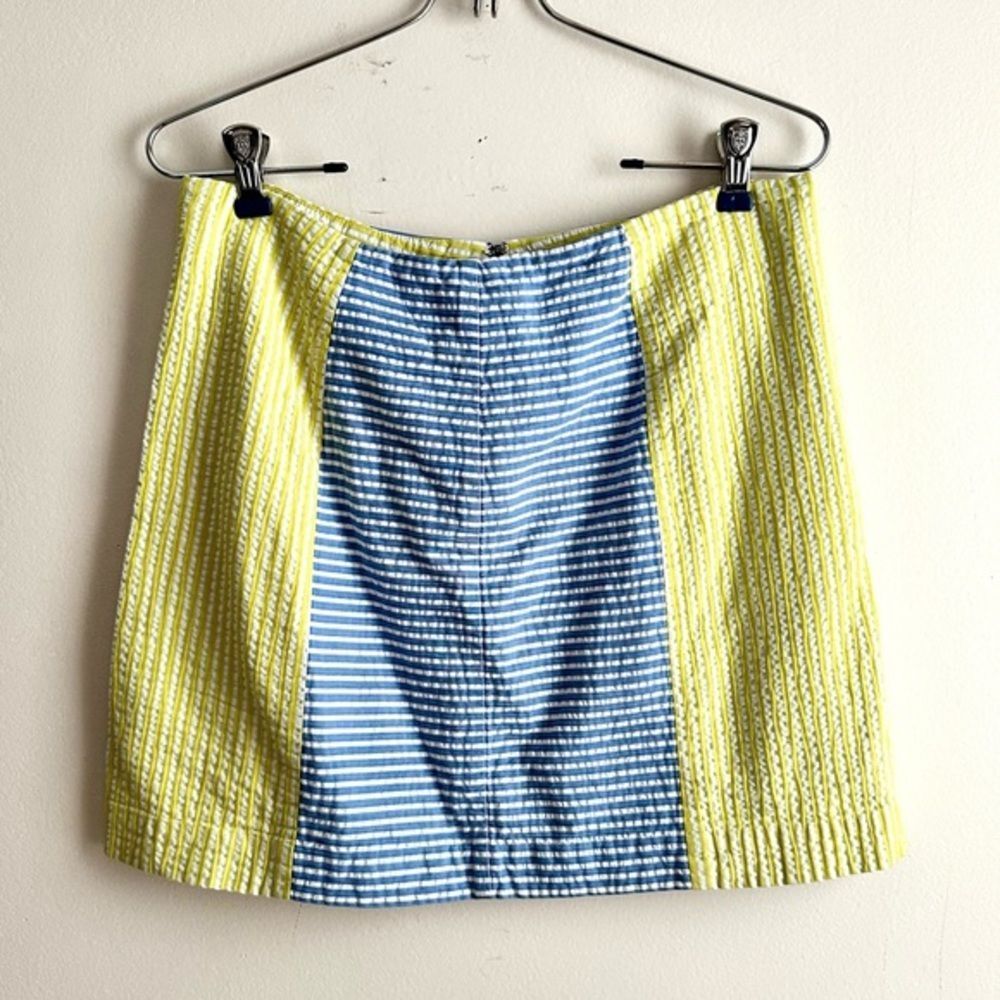 Vineyard Vines • Seersucker‎ Color-block Mini Skirt
